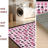 Ultra Soft Area Rug, Non Slip, Stain Resistant, Washable Area Rugs for Living Room, Bedroom, Charming Floral Daisy Arrangement(Pink)