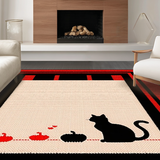 Ultra Soft Area Rug, Non Slip, Stain Resistant, Washable Area Rugs for Living Room, Bedroom, Whimsical Plush Animal Décor(Beige)
