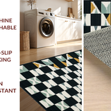 Timeless Black and White Geometric Motif(Black)