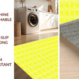 Ultra Soft Area Rug, Non Slip, Stain Resistant, Washable Area Rugs for Living Room, Bedroom, Bold Yellow Abstract Artistry(Yellow)