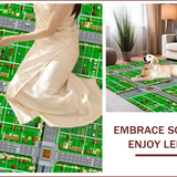 Ultra Soft Area Rug, Non Slip, Stain Resistant, Washable Area Rugs for Living Room, Bedroom, Lively Roadway Exploration Scene(Green)