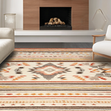 Ultra Soft Area Rug, Non Slip, Stain Resistant, Washable Area Rugs for Living Room, Bedroom, Dynamic Organic Patterned Surface(Orange)