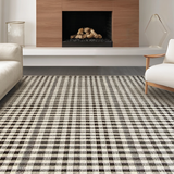 Ultra Soft Area Rug, Non Slip, Stain Resistant, Washable Area Rugs for Living Room, Bedroom, Chic Vintage Ogee Design(Beige)