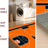 Ultra Soft Area Rug, Non Slip, Stain Resistant, Washable Area Rugs for Living Room, Bedroom, Lively Sports-Inspired Decorative Element(Orange)