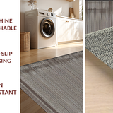 Ultra Soft Area Rug, Non Slip, Stain Resistant, Washable Area Rugs for Living Room, Bedroom, Contemporary Hunter Stripe Aesthetic(Gray)