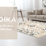 Ultra Soft Area Rug, Non Slip, Stain Resistant, Washable Area Rugs for Living Room, Bedroom, Cozy Cozy Monochrome Elements(Beige)