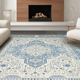 Cozy Earthy Tones Trellis Design(Blue)
