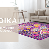 Chic Multi Colored Diamond Motif(Pink)