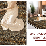 Ultra Soft Area Rug, Non Slip, Stain Resistant, Washable Area Rugs for Living Room, Bedroom, Artistic Leopard Character Style(Brown)