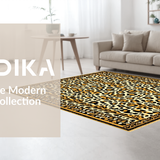 Ultra Soft Area Rug, Non Slip, Stain Resistant, Washable Area Rugs for Living Room, Bedroom, Elegant Earth Tone Animal Shape(Beige)