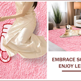 Ultra Soft Area Rug, Non Slip, Stain Resistant, Washable Area Rugs for Living Room, Bedroom, Modern Cute Cat Bedroom Decor(Pink)