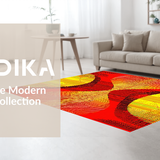 Ultra Soft Area Rug, Non Slip, Stain Resistant, Washable Area Rugs for Living Room, Bedroom, Whimsical Retro-Inspired Color Palette(Yellow)
