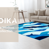 Ultra Soft Area Rug, Non Slip, Stain Resistant, Washable Area Rugs for Living Room, Bedroom, Kid-Friendly Fun Animal Imagery(Blue)