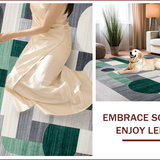 Ultra Soft Area Rug, Non Slip, Stain Resistant, Washable Area Rugs for Living Room, Bedroom, Vivid Modern Organic Shapes(Gray)