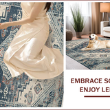 Ultra Soft Area Rug, Non Slip, Stain Resistant, Washable Area Rugs for Living Room, Bedroom, Contemporary Grey Floral Design(Gray)