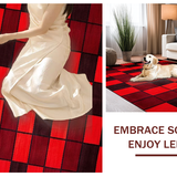 Ultra Soft Area Rug, Non Slip, Stain Resistant, Washable Area Rugs for Living Room, Bedroom, Contemporary Bold Graphic Pattern(Red)