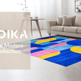 Playful Swirling Abstract Shapes(Blue)