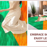 Ultra Soft Area Rug, Non Slip, Stain Resistant, Washable Area Rugs for Living Room, Bedroom, Modern Abstract Faux Wool(Green)