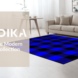 Artful Abstract Blue Tartan Style(Blue)