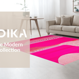 Ultra Soft Area Rug, Non Slip, Stain Resistant, Washable Area Rugs for Living Room, Bedroom, Wildlife Chic Animal Print(Pink)