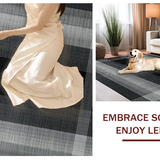 Contemporary Charcoal Geometric Design(Gray)