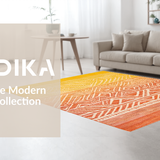 Ultra Soft Area Rug, Non Slip, Stain Resistant, Washable Area Rugs for Living Room, Bedroom, Modern Freeform Color Blend Style(Orange)