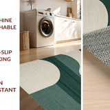 Contemporary Green Curvilinear Artwork(Green)