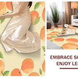 Ultra Soft Area Rug, Non Slip, Stain Resistant, Washable Area Rugs for Living Room, Bedroom, Whimsical Tropical Patterned Delight(Orange)