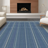 Elegant Curved Navy Motif(Blue)