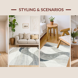 Chic Distressed Abstract Swirl Design(Gray)