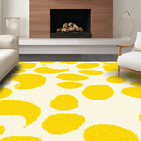 Ultra Soft Area Rug, Non Slip, Stain Resistant, Washable Area Rugs for Living Room, Bedroom, Whimsical Pastel Egg Aesthetic(Yellow)