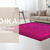 Ultra Soft Area Rug, Non Slip, Stain Resistant, Washable Area Rugs for Living Room, Bedroom, Trendy Abstract Animal Aesthetic(Pink)
