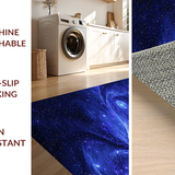 Ultra Soft Area Rug, Non Slip, Stain Resistant, Washable Area Rugs for Living Room, Bedroom, Dreamy Starry Sky Visualization(Blue)