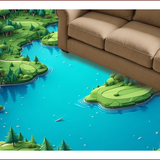 Ultra Soft Area Rug, Non Slip, Stain Resistant, Washable Area Rugs for Living Room, Bedroom, 3D Moss Shag(Blue)