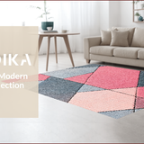 Ultra Soft Area Rug, Non Slip, Stain Resistant, Washable Area Rugs for Living Room, Bedroom, Abstract Washable Bedroom Luxury Area Rug(Pink)