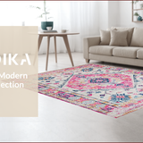 Geometric Blush Design with Vintage Appeal(Pink)