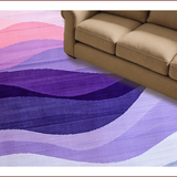 Ultra Soft Area Rug, Non Slip, Stain Resistant, Washable Area Rugs for Living Room, Bedroom, Contemporary Elegant Color Fusion(Purple)