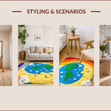 Ultra Soft Area Rug, Non Slip, Stain Resistant, Washable Area Rugs for Living Room, Bedroom, Shaggy High Pile(Yellow)