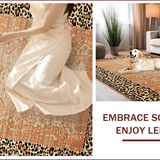 Ultra Soft Area Rug, Non Slip, Stain Resistant, Washable Area Rugs for Living Room, Bedroom, Stylish Earthy Leopard Aesthetic(Beige)