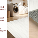 Ultra Soft Area Rug, Non Slip, Stain Resistant, Washable Area Rugs for Living Room, Bedroom, Elegant Solid Ivory Aesthetic(White)