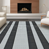 Contemporary Striped Monochrome Style(Black)