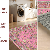 Ultra Soft Area Rug, Non Slip, Stain Resistant, Washable Area Rugs for Living Room, Bedroom, Artistic Pink Abstract Design(Pink)