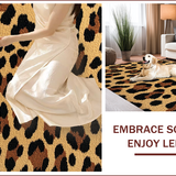 Ultra Soft Area Rug, Non Slip, Stain Resistant, Washable Area Rugs for Living Room, Bedroom, Exotic Leopard Print Living Room Non-Slip Rug(Beige)