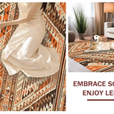Ultra Soft Area Rug, Non Slip, Stain Resistant, Washable Area Rugs for Living Room, Bedroom, Trendy Soft Tones with Flair(Orange)