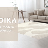 Artistic Cream and White Geometric Flow(Beige)