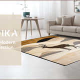 Ultra Soft Area Rug, Non Slip, Stain Resistant, Washable Area Rugs for Living Room, Bedroom, Contemporary Rustic Deer Aesthetic(Beige)