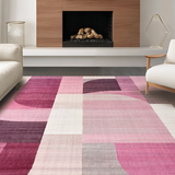 Ultra Soft Area Rug, Non Slip, Stain Resistant, Washable Area Rugs for Living Room, Bedroom, Bow Silhouette Rug with Unique Uno Reverse Graphic and Pink Tones(Pink)