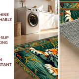 Ultra Soft Area Rug, Non Slip, Stain Resistant, Washable Area Rugs for Living Room, Bedroom, Colorful Whimsical Nature Pattern(Orange)