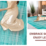 Contemporary Teal Abstract Waves(Blue)