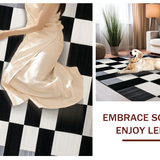 Elegant Textured Lattice Arrangement(Black)